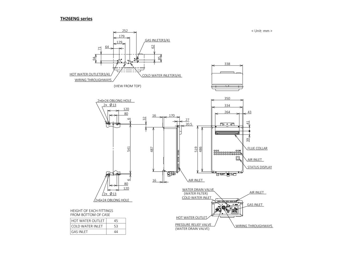 Thermann R Series LPG Continuous Flow Hot Water Unit 60deg 26L