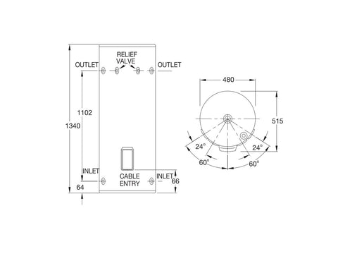 Rheem 125L 3.6kW Single Element - 491125G7