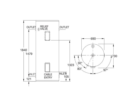 Rheem 400L Electric 3.6kW Twin Element - 492400G7