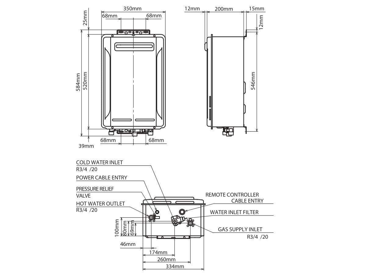 Thermann 6 Star 26L LPG 60 Degree Continuous Flow Hot Water System