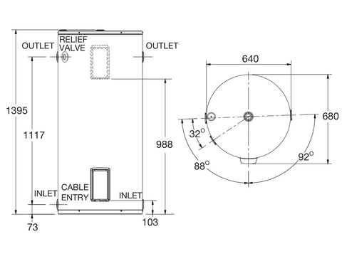 Rheem 250L 3.6kW Single Element - 491250G7