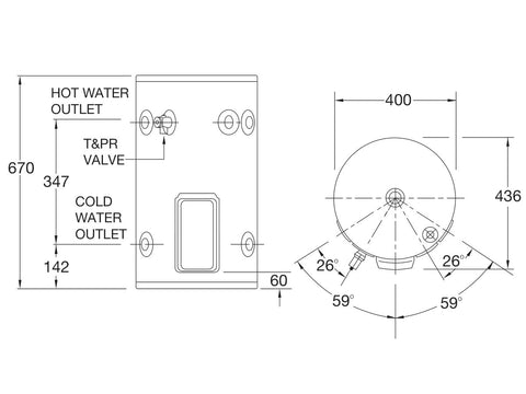 Rheem 45L 3.6kW Single Element Compact - 191045G7